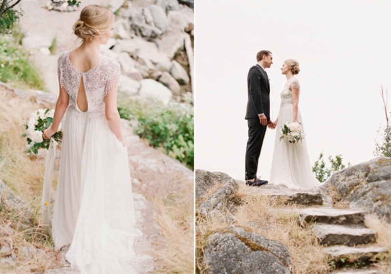 Intimate And Gentle Coastal Blue Wedding Inspirational Shoot