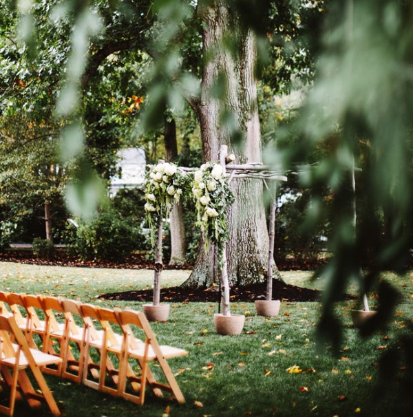 Intimate and sweet rustic inspired pennsylvania backyard wedding  12