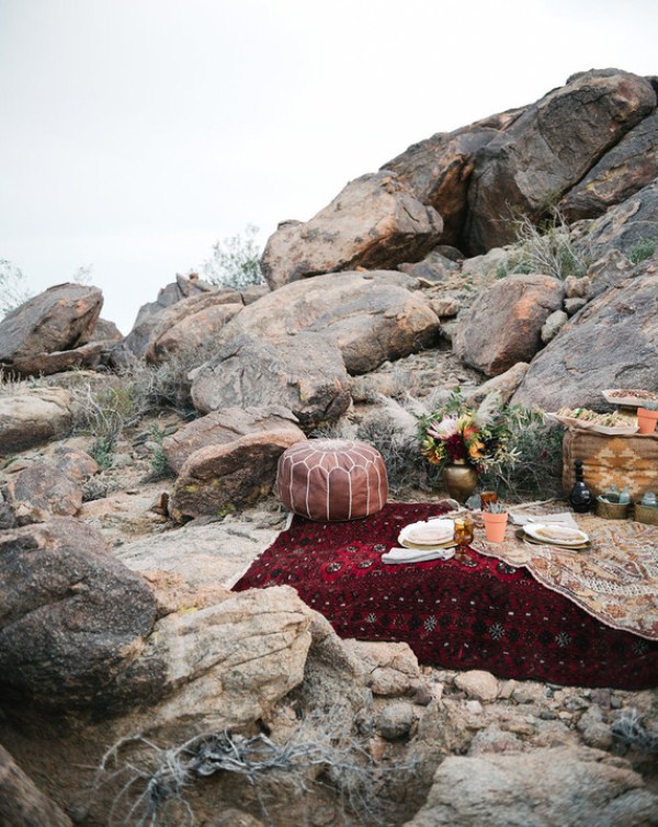 Intimate bohemian desert fall wedding inspiration  8