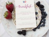 Intimate Breakfast Wedding Inspiration In Colors Of Berries