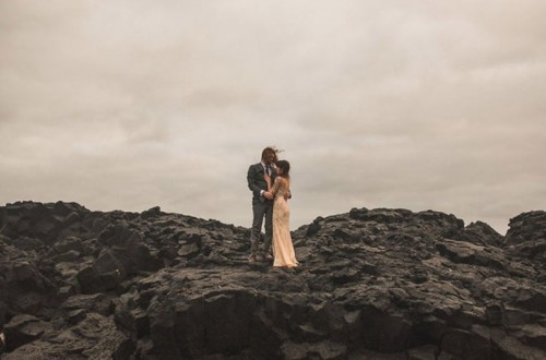 Intimate Vow Exchange On Iceland Honeymoon