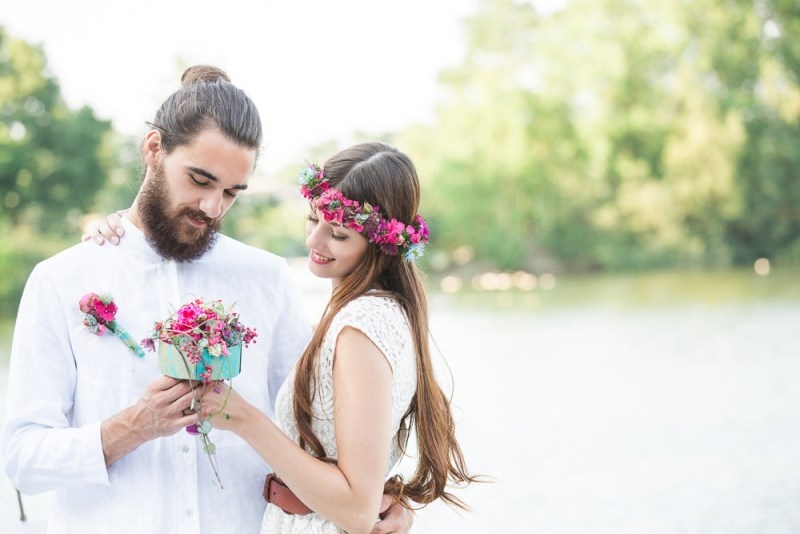 Picture Of jewel toned relaxed bohemian wedding inspiration  1