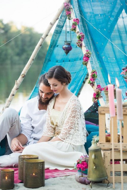 Jewel Toned Relaxed Bohemian Wedding Inspiration
