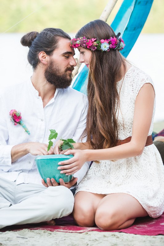 Picture Of jewel toned relaxed bohemian wedding inspiration  26