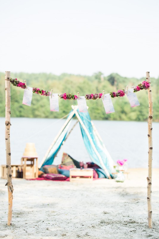 Picture Of jewel toned relaxed bohemian wedding inspiration  27