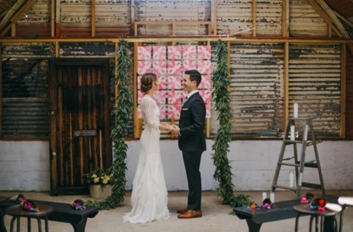 Joyful Industrial Playground Elopement Wedding Inspiration
