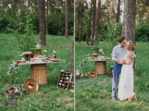 Joyful Marsala Woodland Wedding Inspiration
