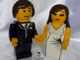 Legos customized as cake toppers are a fun and quirky idea to accent your wedding cake