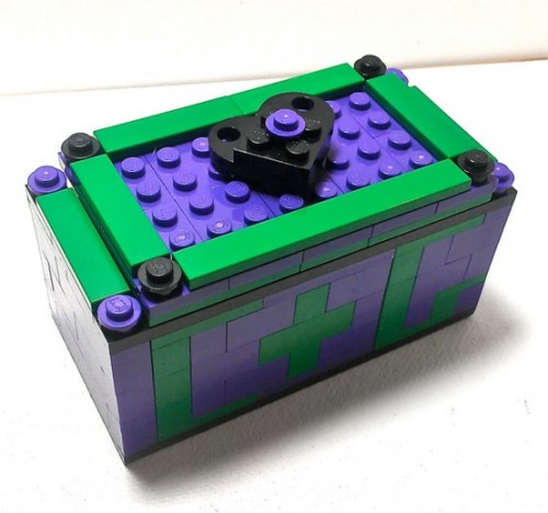 a colorful Lego box with a heart on top can hold anything you want, from your wedding rings to other stuff