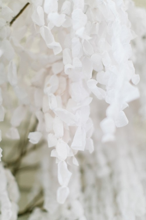 Light And Dreamy Paper Wisteria Backdrop