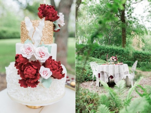 Marsala And Gold Country Chic Wedding Inspiration