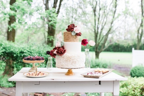 Marsala And Gold Country Chic Wedding Inspiration