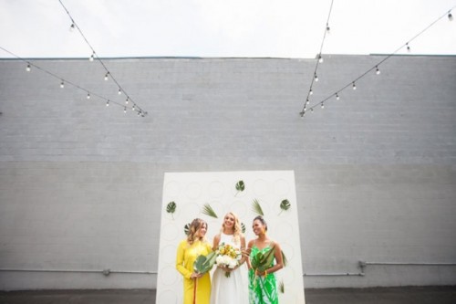 Modern And Colorful Wedding Styled Shoot In An Industrial Loft