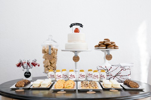 Modern Wedding Dessert Table With A Rustic Touch
