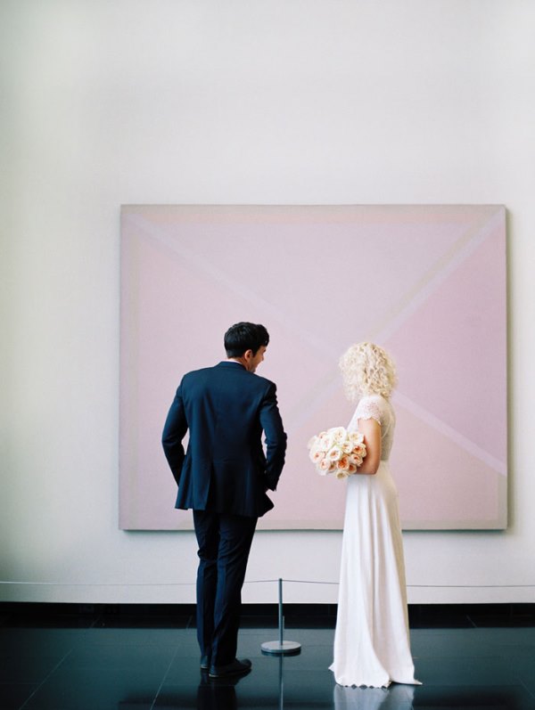 Picture Of modern wedding shoot at the georgia museum of art  6