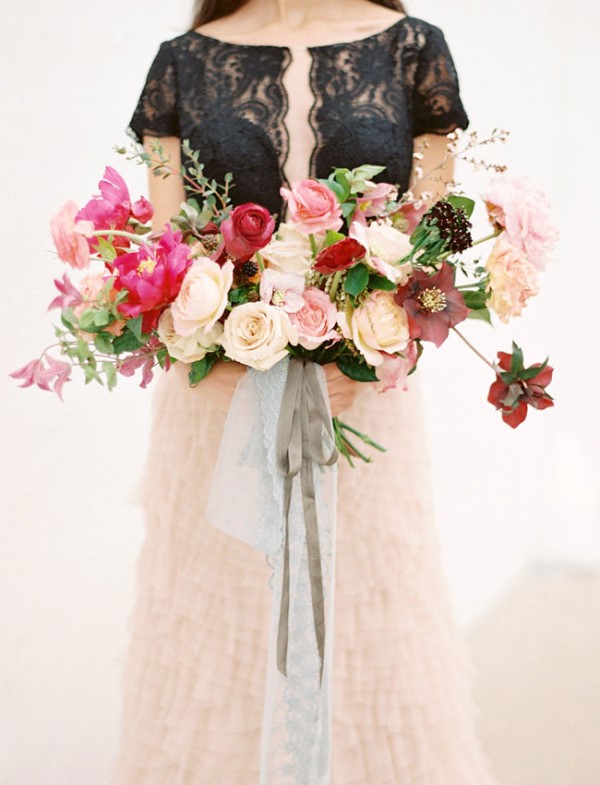 Picture Of moody marsala wedding inspiration at industrial loft  5