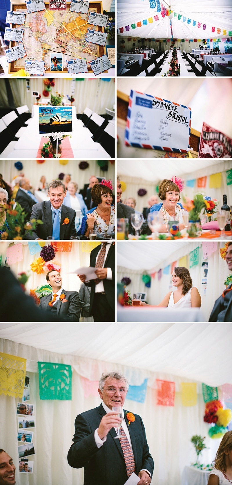 Multi Colored Travel Themed Wedding In Bristol