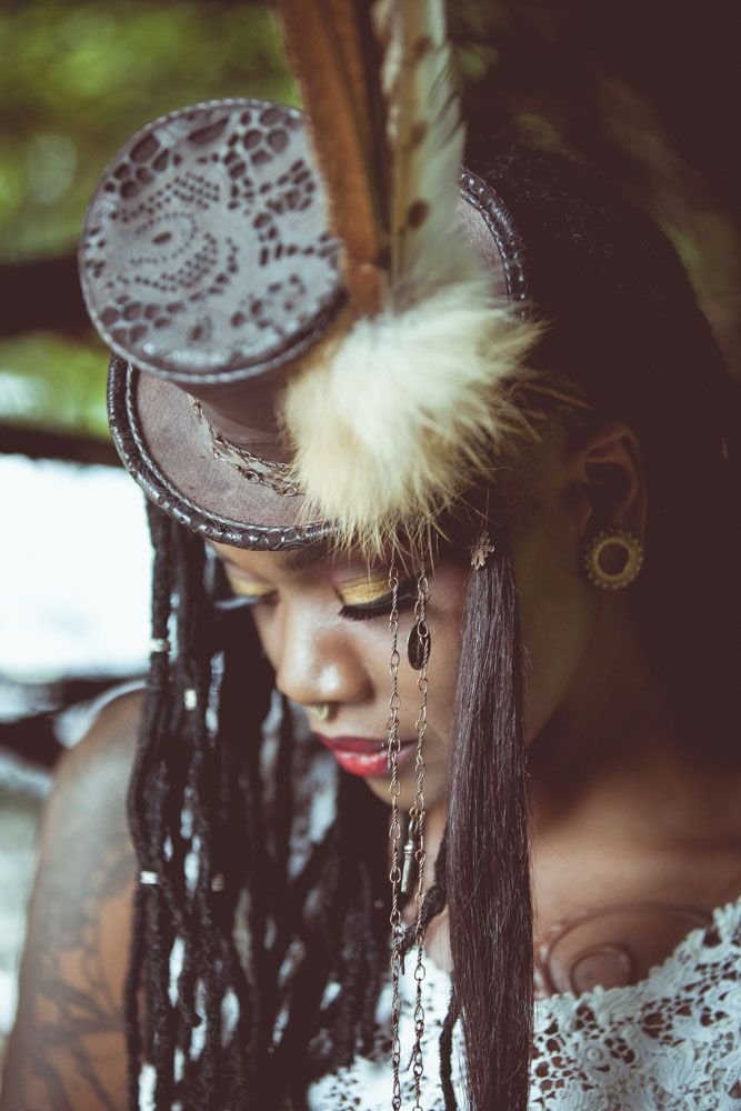 Mysterious voodoo and pagan witch wedding shoot  18