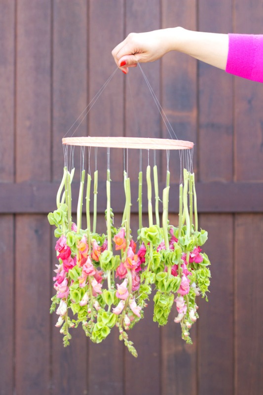 Nice Diy Hanging Flower Chandelier For Your Wedding Decor