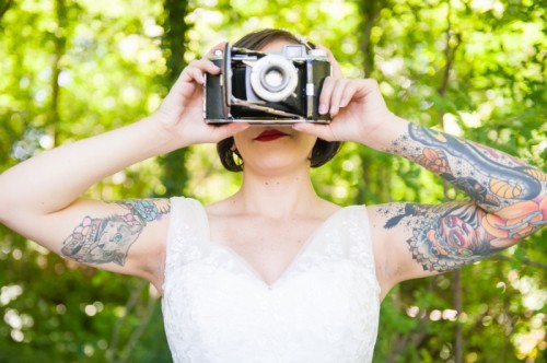 Offbeat Modern Tattooed Bridal Shoot
