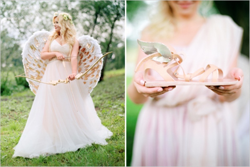 Pink and gold angelic themed wedding inspiration  6