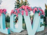 Pink And Turquoise Russian Outdoor Wedding