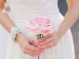 hot pink wedding nails are a perfect idea for a bright or even neutral summer wedding, they will give a touch of color to your look