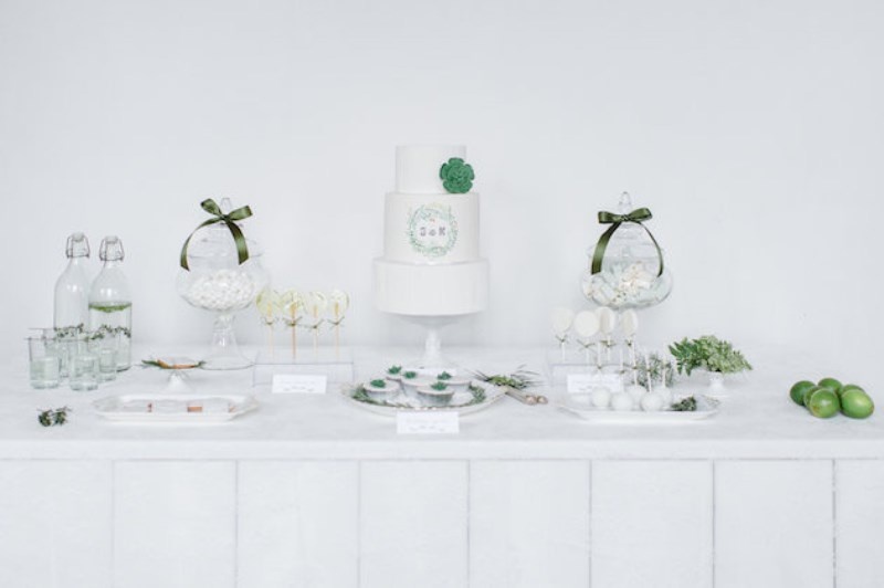 Picture Of pure and natural green and white wedding inspiration  13