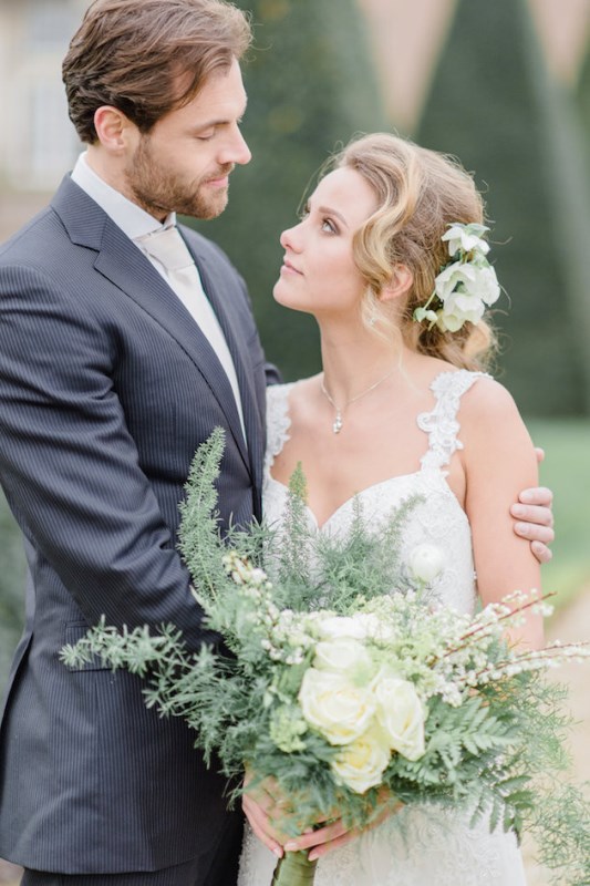 Picture Of pure and natural green and white wedding inspiration  21