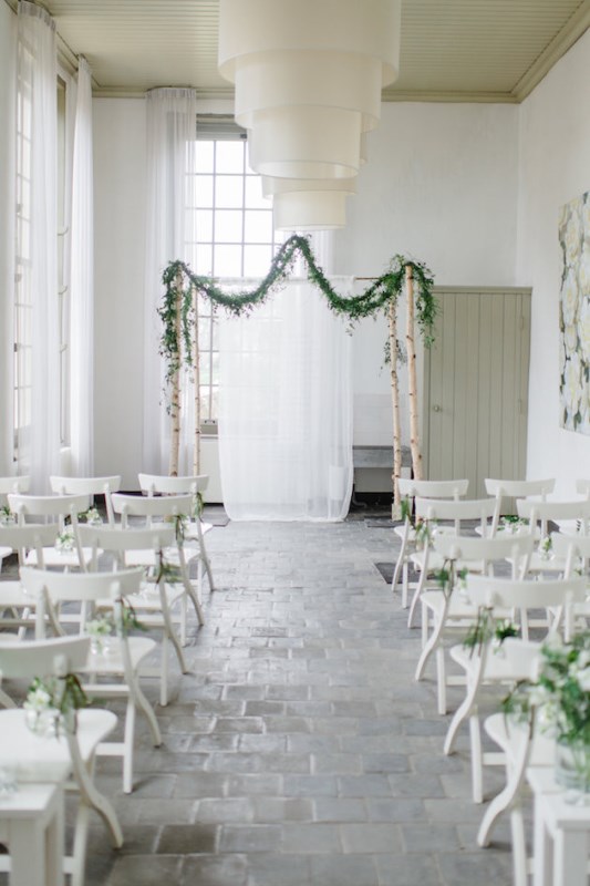 Picture Of pure and natural green and white wedding inspiration  7