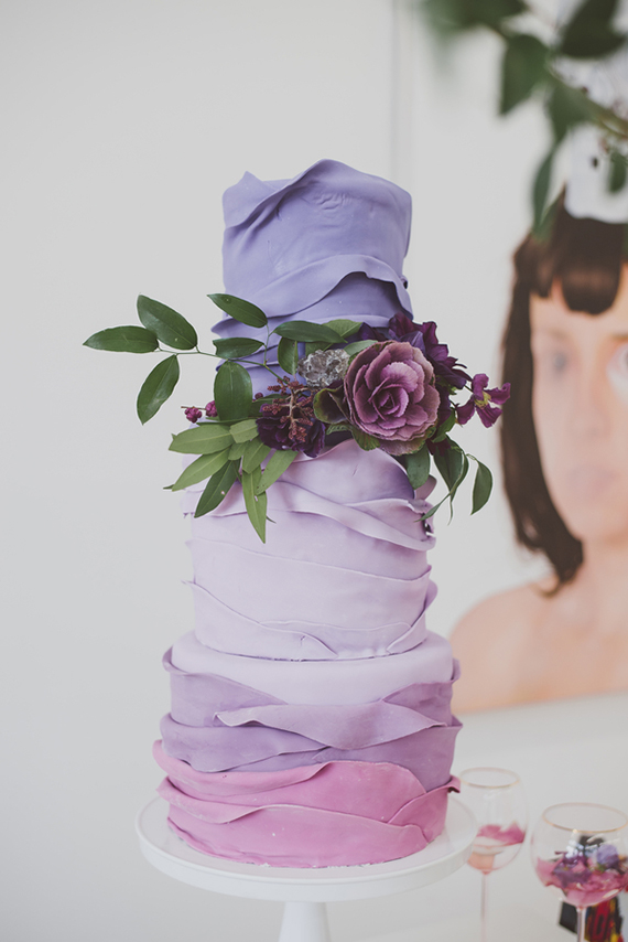 Purple bohemian bridal shoot with jewel shades  13