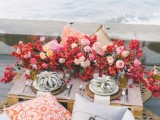 Red And Pink Coastal Wedding Inspiration