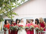 Red Diy Vitnage Wedding