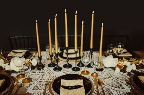 Refined Black And Gold Wedding Inspiration