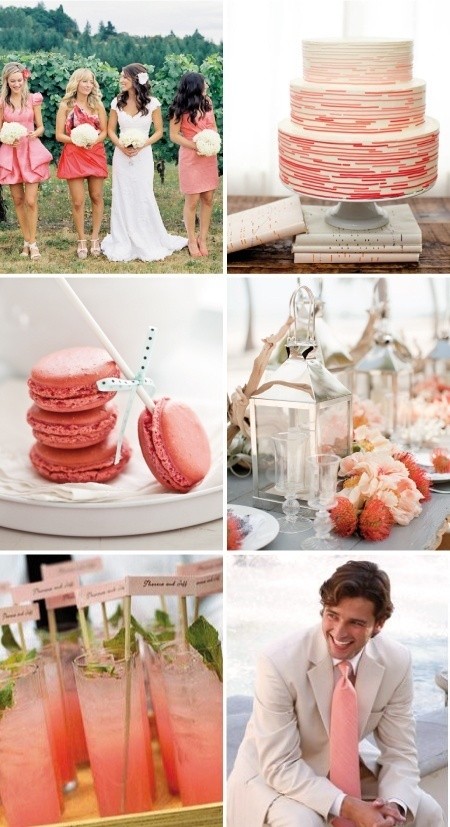 Rich Coral Wedding Inspiration