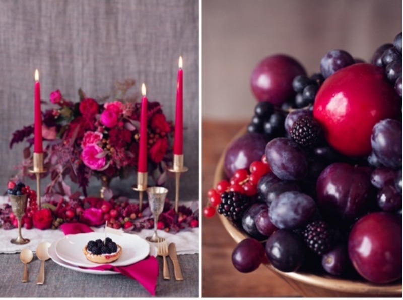 Rich Samba Red And Vivacious Berry Wedding Tablescape Inspiration
