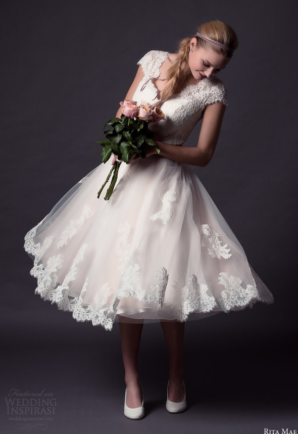 Picture Of rita mae 2015 short wedding dress collection  1