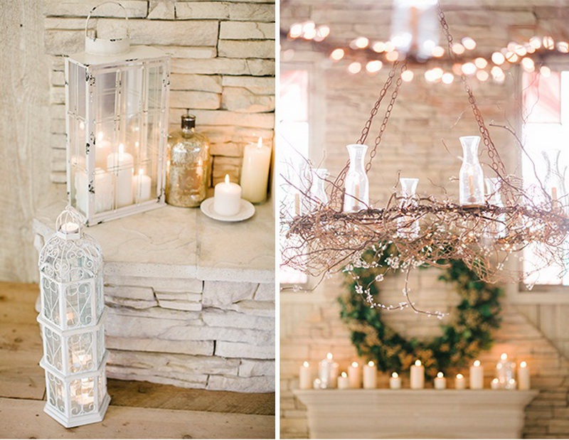 Picture Of romantic and intimate winter barn wedding  8