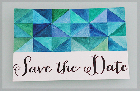 DIY watercolor save the date