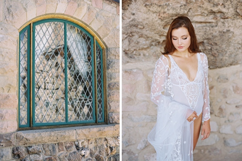 Picture Of romantic bridal boudoir session at cherokee castle  2