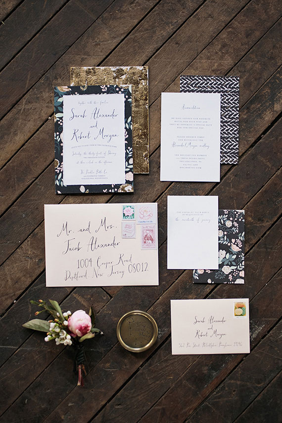 Picture Of romantic industrial wedding shoot with personalized touches  3