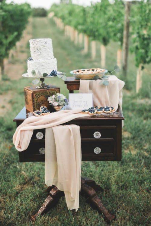 Romantic Lavender Vineyard Wedding Shoot