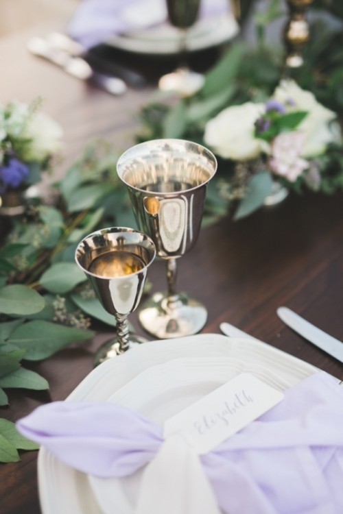 Romantic Lavender Vineyard Wedding Shoot