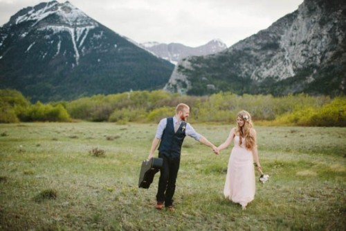 Romantic Mountainside Elopement With Boho Touches