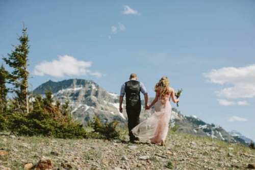Romantic Mountainside Elopement With Boho Touches