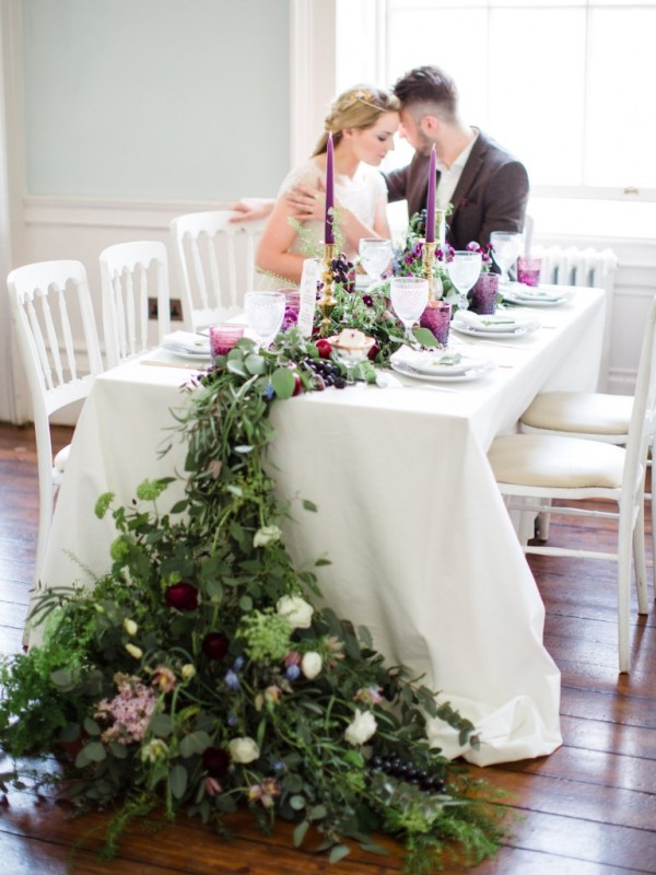 Picture Of romantic plum botanical wedding inspiration  17