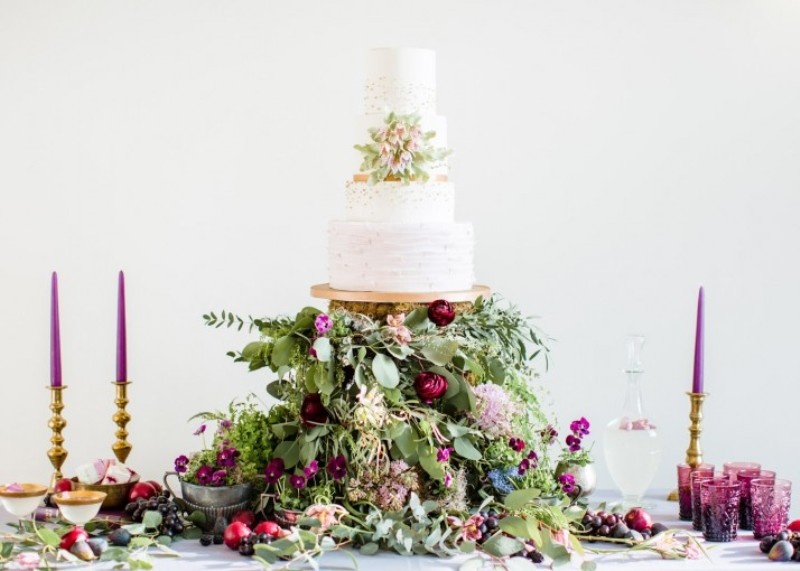Picture Of romantic plum botanical wedding inspiration  19