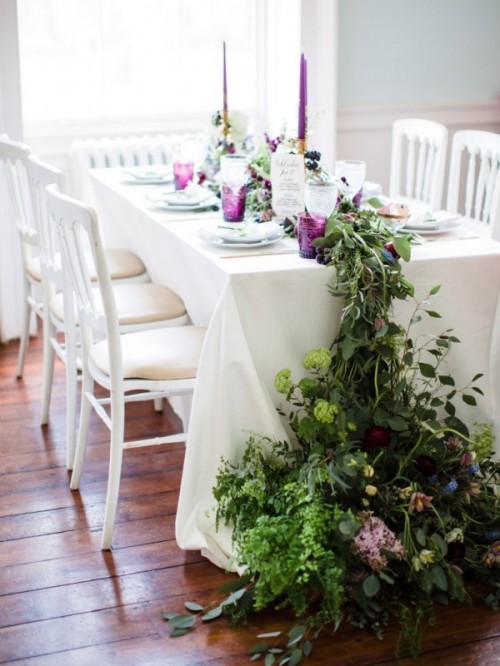 Romantic Plum Botanical Wedding Inspiration