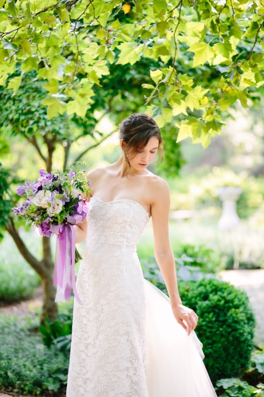 Picture Of romantic purple and green garden wedding inspiration  1