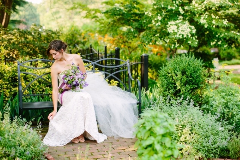 Picture Of romantic purple and green garden wedding inspiration  10
